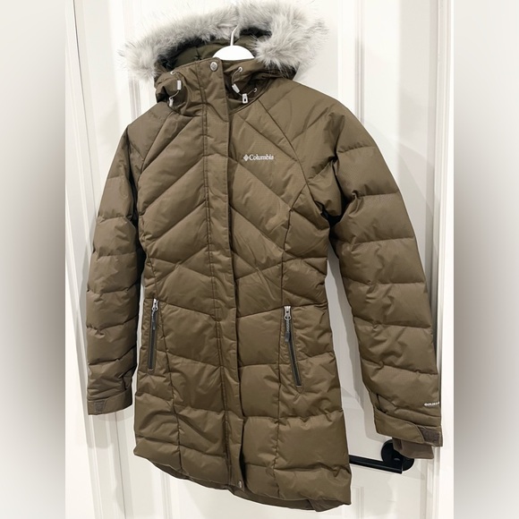 Columbia Women’s Lay D Down II Olive Green Khaki Parka Jacket Gorpcore Size XS - Picture 3 of 13
